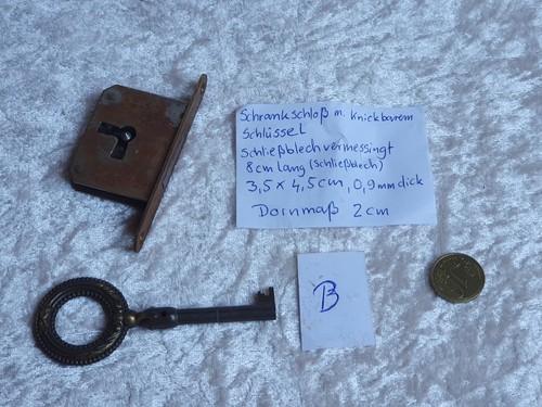 Schrankschloß 1 x - m.,